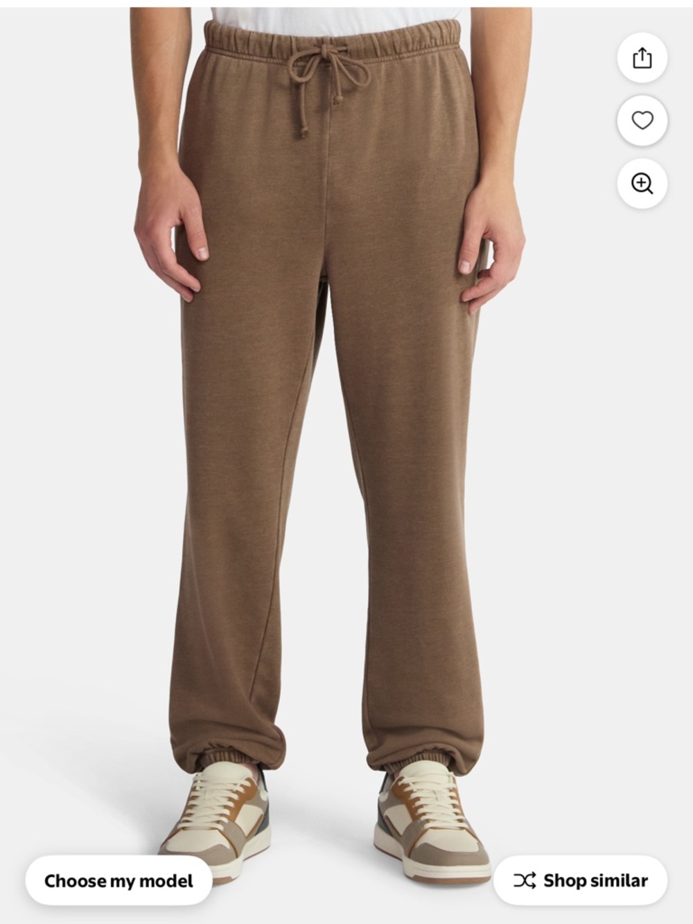 No Boundaries Brown Drawstring Joggers men